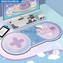 Mouse Pads Wrist Rests GeekShare Cute Mouse Pad Oversized Soft Office Gaming Computer Mouse Pads 80cm*36cm Thickened Non-slip Keyboard Table Mat Kawaii J231215