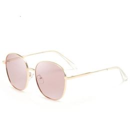 Sunglasses Reflective Lenses Trendy Polarised Women's Metal Large Frame Korean Style Fashion GlassesSunglasses2356