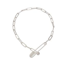 Pendant Necklaces Chain Necklace for Men Women Silver Colour