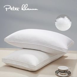 CushionDecorative Pillow Peter Khanun 2 Pcs Goose Down Pillows Bed For Sleeping Neck Protection Slow Rebound 100% Cotton Cover 231216