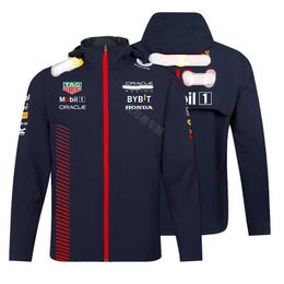 Men's jackets Windbreaker Coat Bull F1 Racing Suit Spring Autumn Long Sleeved Comfortable Sprint Shirt 2023 Red