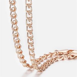 Chains 3mm Men Womens Snake Necklace 585 Rose Gold Link Filled Fashion Jewellery Gifts Whole Party Wedding 50 60cm GN462282f