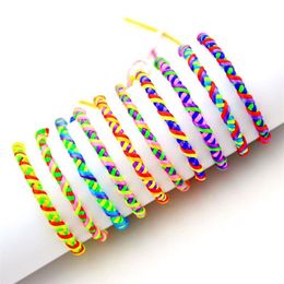 Bohemian Boho Bracelet Women Jewelry Rainbow Handmade Cord Braided String Friendship Bracelets for women274s