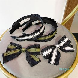 Designer Band Oil Painting Letters Vintage Classic Letter Hairpin Fashion Women's Headband White Green Popular Brand Hair