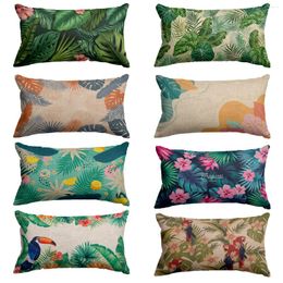 Pillow Tropical Green Plant Leaf Case Sofa Home Decoration Cover Pillowcase For Living Room 30x50