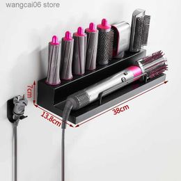 Electric Hair Dryer New Wall-mounted Dryer Hair Curler Storage Rack Suitable for Airwrap Necessary Bathroom Shelf Hair Care Tool Storage T231216