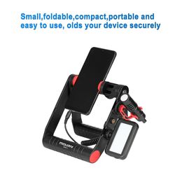 Accessories MOURIV Universal Foldable Smartphone Video Rig SmartPhone Video Stabiliser Grip Tripod Mount Integrated Cold Shoe 1/4" 20 Mount