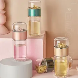 Water Bottles Tea Bottle High Borosilicate Glass Double Layer Cup Drinkware With Filter Free Health