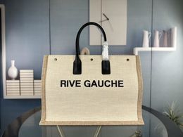 Trend Women handbag Rive Gauche Tote shopping bag handbags top linen Large Beach bags Designer travel Crossbody Shoulder satchel