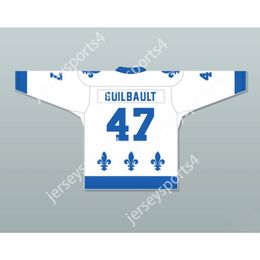 Custom GILLES GUILBAULT 47 LE NATIONAL DE QUEBEC HOCKEY JERSEY- LANCE ET COMPTE NEW Top Stitched S-M-L-XL-XXL-3XL-4XL-5XL-6XL