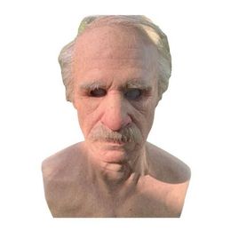 Halloween Realistic Old Man Mask Funny Cosplay Prop Masks Supersoft Another me Adult Mask Face Cover Creepy Party Decoration X0803302a