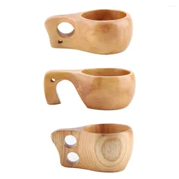 Mugs Wooden Drinking Cup Drink Mug Portable Natural Wood Teacup Coffee For Bar Restaurant