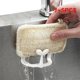 Kitchen Storage Simple Sponge Drying Holder Plastic Suction Cup Cleaning Pad Rack Sponges Water Drain Holders