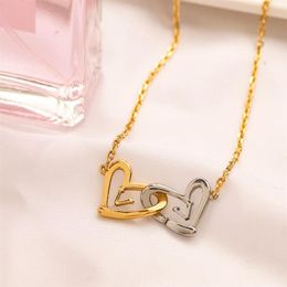 18k Gold Plated 925 Sliver Pendant Necklaces Luxury Brand Designers Letter Love Fashion Women Embossed Stamp Necklaces Wedding Par338Y