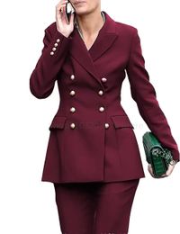 Women's Suits Blazers 2023 Plus Size Women Pure Colour 2 Pcs Set Notch Lapel Party Office Work Fashion Business Lady Blazer With Pants 231215