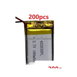 Batteries 3.7V Li Polymer Battery 402030 Real Capacity 180Mah Lithium With Protect Board For Toys Mp5 Mini Speaker Drop Delivery Ele Dhzbo