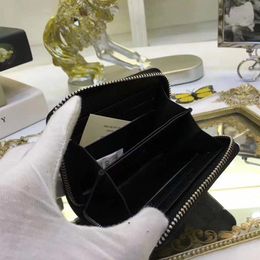 Card holder wallet top quality women man original box Ready stock Card holder women purse classic zipper pocket victorine wallet w266H