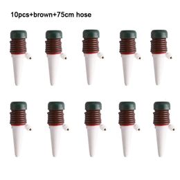 Watering Equipments Stakes 10 Pack Indoor Automatic Drip System Irrigation Equipment Tool for Plant Waterer Ceramic Probes House 231216