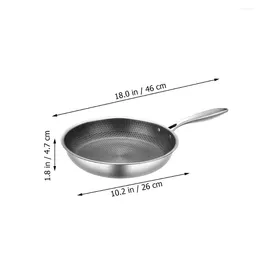 Pans Cooking Utensils Stainless Steel Wok Saute Pan Non Stick Egg Honeycomb Nonstick