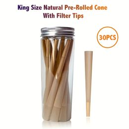 30pcs Honeypuff Pre-Rolled Cones - 110mm Tapered Paper with Tips On The Roll - Perfect For Regular Herb Grinder Flavour Paper