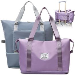 Large Capacity Folding Travel Bags Waterproof Luggage Tote Handbag Duffle Gym Yoga Storage Shoulder Drop 220224223a