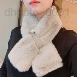 Scarves Designer Rabbit Velvet Versatile Neckband for Women's Autumn and Winter Cycling, Warm and Thickened Cute Neck Set, Versatile Fake Collar