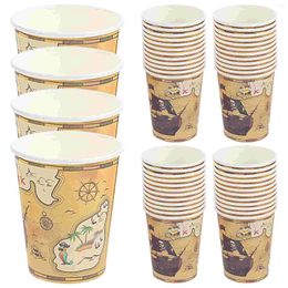 Disposable Cups Straws 80 Pcs Coffee S Glasses Portable Drinking Outdoor Beverage Thick Paper Milk Tea