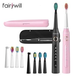 Toothbrush Fairywill Electric Toothbrush Waterproof FW508 Sonic Cleaning USB Rechargeable Fast Charge Toothbrush with Timer Adult Whitening 231215