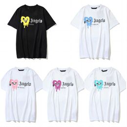 Summer Mens Palm t Shirt Graffiti T-shirt Palms Angels City Designer Limited Inkjet Letter Printing Men's Women's Angles Tees Hy16