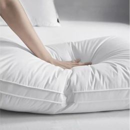 CushionDecorative Pillow White Body Pillows Sleep Bed High Core Neck Travel Cervical Long Sleeping for Bedroom Home 231216