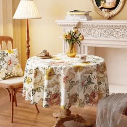 Table Cloth American Light Luxury Round Table Cloth Waterproof Oil Resistant Scald Resistant and Washable 231216