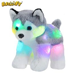 Plush Light Up toys Cute Musical up Husky Puppy Stuffed Animal LED Dog Toy with Night Lights Lullaby Birthday Gifts for Girls Kids 231215