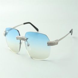 Direct s sunglasses 3524024 with micro-paved diamond metal wire temples designer glasses size 18-140 mm2612