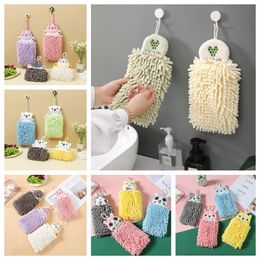 Chenille Soft Wipe Hand Towels Cartoon Hands wiping Towel Home Super Absorbent Eco-Friendly Wipe-Cloth with Hanging Loops by sea T9I002523