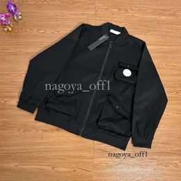 Designer Womens Outerwear Badges Zipper Shirt Jacket Loose Style Spring Autumn Mens Top Oxford Breathable Portable High Street Stones Island 574 354 164