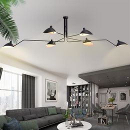 Nordic chandelier creative personality modern duplex building living room dining room art industrial wind chandelier279q