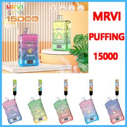 MRVI PUFFING 15000 15K Disposable Vape Pen E Cigarette Device With 750mAh Battery 25ml Pod Prefilled Catridge rechargeable 15000puffs 2023 NEW bigpuffs