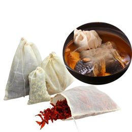Whole Portable 100pc 8x10cm Cotton Muslin Reusable Drawstring Bags Packing Bath Soap Herbs Philtre Tea Bags199f