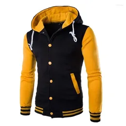 Men's Hoodies 8 Colors Baseball Jacket Hooded Eight Slim Short Cardigan Sweater Brushed Hoodie Coat