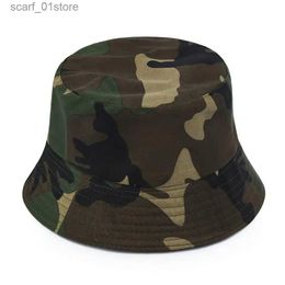 Wide Brim Hats Bucket Hats Military Army Camouflage C Women Men Bucket Hat Summer Fisherman C Outdoor Hiking Camping Huting Jungle War Tactical HatsL231216