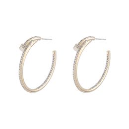 S925 silver needle big circle cz zircon earrings stud shining crystal diamond 18k gold nail love classic luxury designer earring earings ear rings wedding jewelry