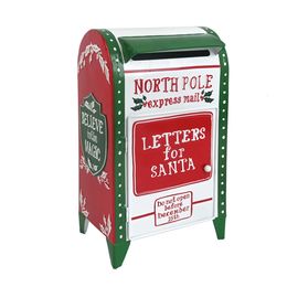 Garden Decorations Outdoor Metal Mailbox Christmas ing Leaving Message Post Box Standing Santa Farmhouse Design 231216