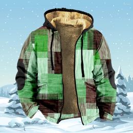 Men's Hoodies Hoodie Zipper For Men Casual Patchwork Design Colour Block Winter Coat Long Sleeve Sweatshirt Hooded Jacket