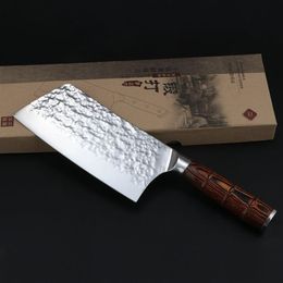 7inch Stainless Steel Kitchen LNIFE Chef LNIFE Cleaver Santoku Knives Butcher LNIFE with Colour Wood Handle226b