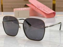 Sunglasses Designer Brand Brands for Women Men Miumius Oval Mui Luxury Top Ladies Boutique High End Correct Version Glasses Acetate Frame Squared Eyewear FZOD