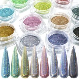 Nail Art Kits 1Box Glitter Mix Sparkly Sequins Manicure Dust Silver Gold Powde