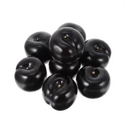 Party Decoration 8 Pcs Light Simulated Black Blin Fruit Realistic Brin Plum High Density Foam Lifelike Ornament