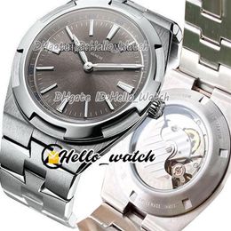 New Overseas 2000V 120G-B122 Gray Dial Automatic Mens Watch No Date Stainless Steel Bracelet High Quality Watches HWVC Hello Watch233a