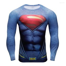 Men's T Shirts 3D Printed Long Sleeve Summer Shirt Men Bodybuilding Quick Dry Fashion Casual T-Shirt Tight Compression Tshirt Tops Tees