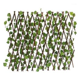 70CM Artificial Plants Decor Extension Garden Yard Artificial Ivy Leaf Fence Fake Leaves Branch Green Net for Home Wall Garden1257J